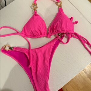 Sunday swimwear Vibrant Pink Bikini Set